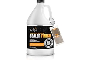 EVO DYNE Concrete Sealer | 1-Gal for Outdoor & Indoor Use, Stone Sealer and Paver Sealer, Driveway Sealer Outdoor & Brick Sealer Exterior Concrete Sealant, Natural Finish with Ready-to-Use Waterbased Formula