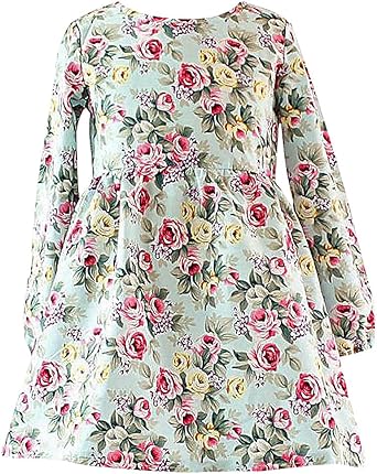 long sleeve pale blue dress