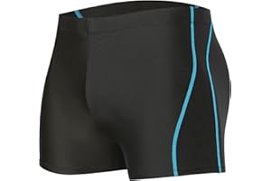 Xioker Men Swimsuits Jammer for Swimming,Swim Jammer Men Square Legs UPF50 +,Trunks with Drawstring