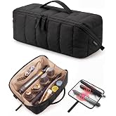 BAGSMART Travel Hair Tool Organizer for Dyson Airwrap, with Heat Mat | 16.14" long fits long-barrel curling irons. For Dyson Airwrap &amp; Shark. Heat mat, elastic bands, PVC leak-proof, 0.88 lb.