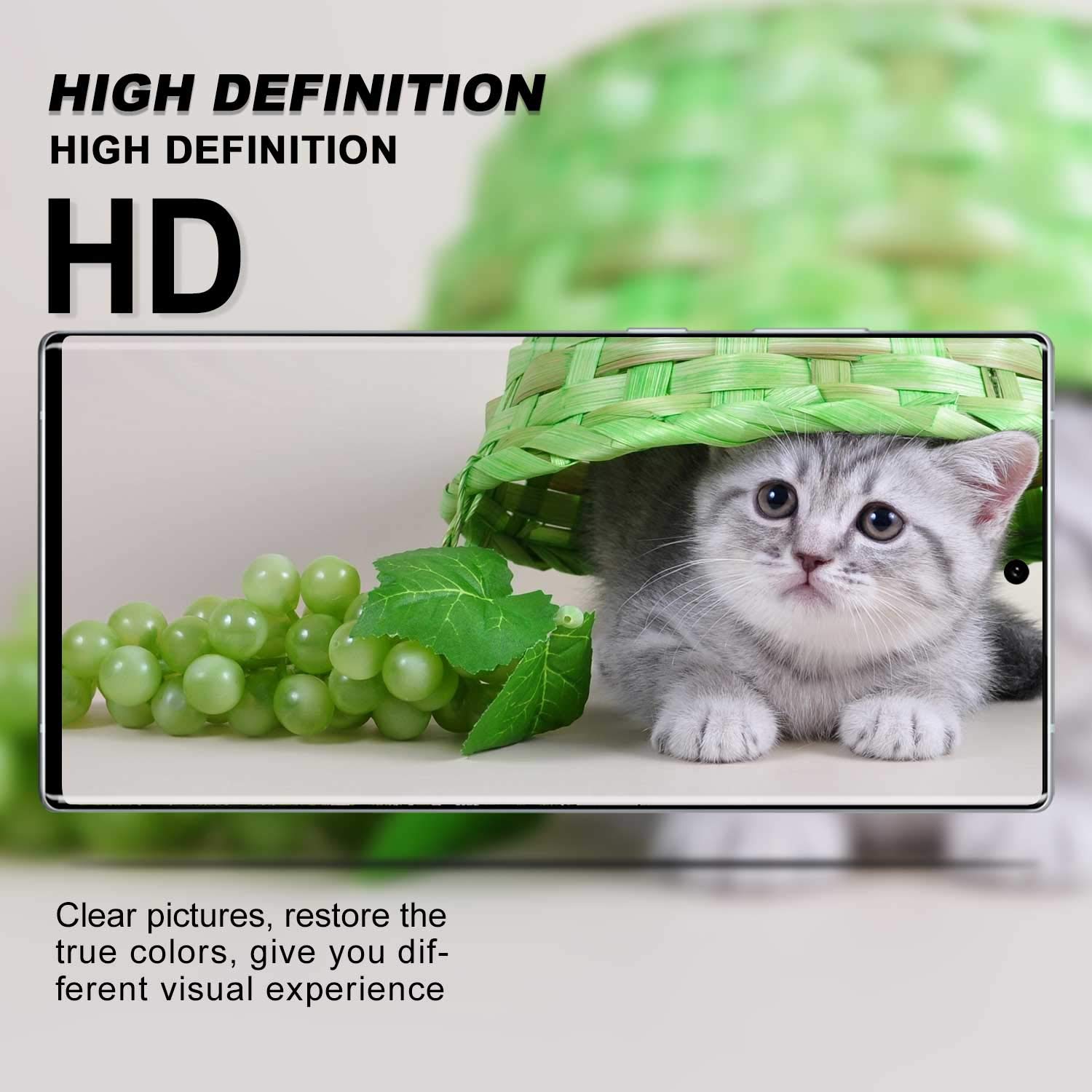 KCEN Galaxy Note 10 Plus Screen Protector Glass [2 Pack], Full Coverage HD Tempered Glass Anti