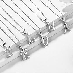 Aurora Tears Letter M Necklace Initial 925 Sterling