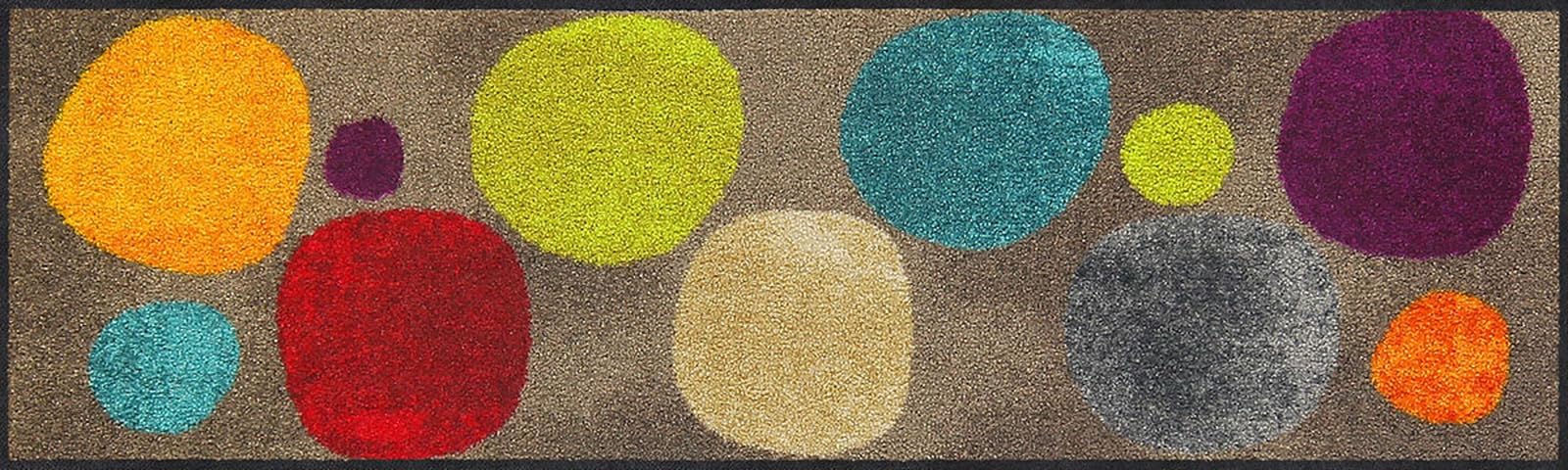 Salonloewe Broken Dots 030 x 100 cm Colourful Runner Narrow Circles Clean Mat