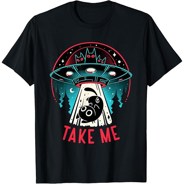 Amazon.com: Alien Cat Abducts Cat Take Me T-Shirt : Clothing