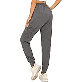 Choosefree Women's Casual Pants with Zipper Pockets High Waist Lounge Sweatpants for Yoga Travel Hiking