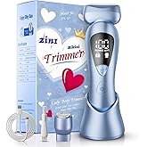 rategist Cordless Electric Razors for Women: Rechargeable Painless Bikini Trimmer for Body Hair - IPX7 Waterproof Shaver with LED Display for Face/Underarm/Leg Deep Blue