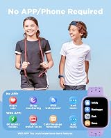 Brave 2 Kids Smart Watch 1.8 inch Pedometer Heart Rate IP68 Lilac view 2