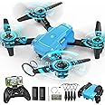 ATTOP Drone with 1080P Camera, FPV Foldable Camera Drone for Kids, One Key Start, Voice Control, Gestures Selfie, RC Quadcopter w/Altitude Hold, 3D Flips, 2 Batteries, Toy Gift for Kids Beginners