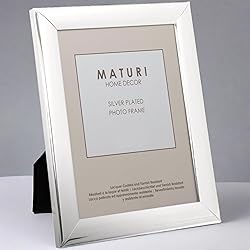 Maturi Silver Plated Photo Frame - Curved Edge