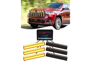 TBHOO 6Pcs LED Grill Light for 2023 2024 2025 Dodge Ram 1500 2500 3500 Raptor Grille Lights Front Bumper Ram Accessories 2019