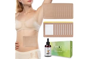 STFOCE 20Pcs Castor Oil Pack Wrap, Castor Oil Packs Self-Adhesive, Anti Leakage, No Wash, Portable, Cold Pressed Organic Castor Oil Unrefined in Dark Bottle (4fl.oz/125ml), for Home and Travel