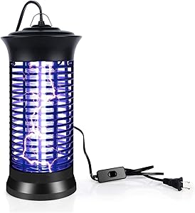 BUGMASTER UV Insect Killer, 2020 New Upgrade Bug Zapper, Electric Mosquito Killer lamp with Hanging and Switch, Best Indoor Mosquitoes/Moths/Insect Zapper for Bedroom,Kitchen and Office etc.