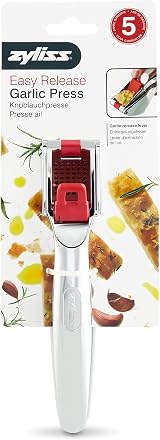 Zyliss E960013 Garlic Press Easy Release 17 cm Silver Red view 2
