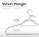Utopia Home Velvet Coat Hangers Adult Heavy Duty Non-Slip 360° Hook White 20 view 4