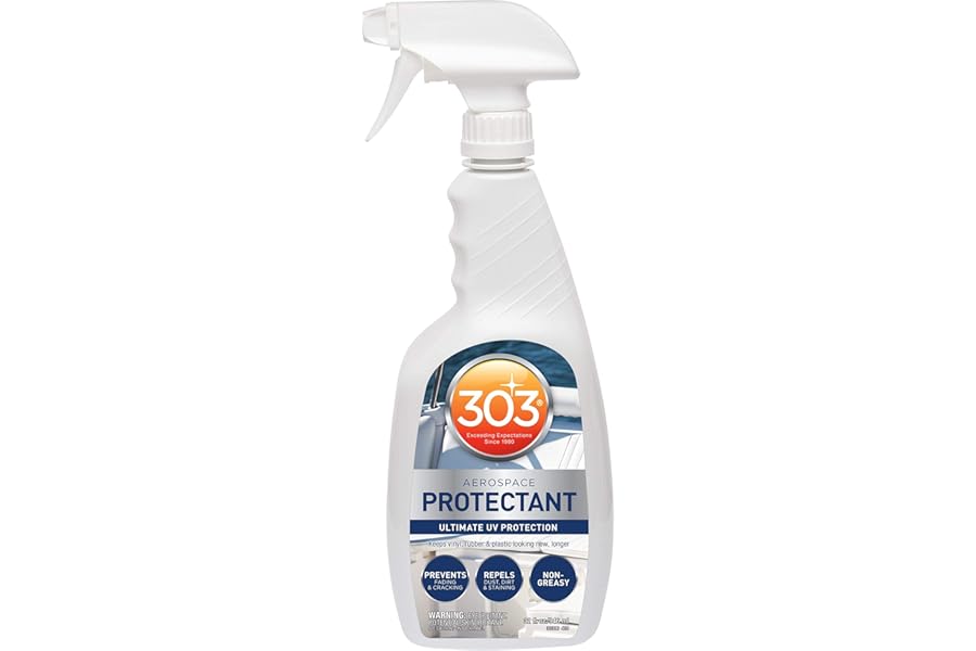303 Products Marine Aerospace Protectant Spray, UV Protection for Boat Vinyl & Surfaces – Repels Dust, Dirt & Staining, Matte Finish, Restores Like-New Appearance, 32 oz
