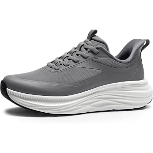 Coostar Men's Slip On Walking Shoes Cushioning Support Non Slip Breathable Cross Trainer Running Sneakers for Gym Workout