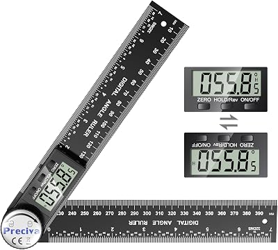 Preciva Digital Angle Finder Tool 400mm Ruler Protractor Internal External