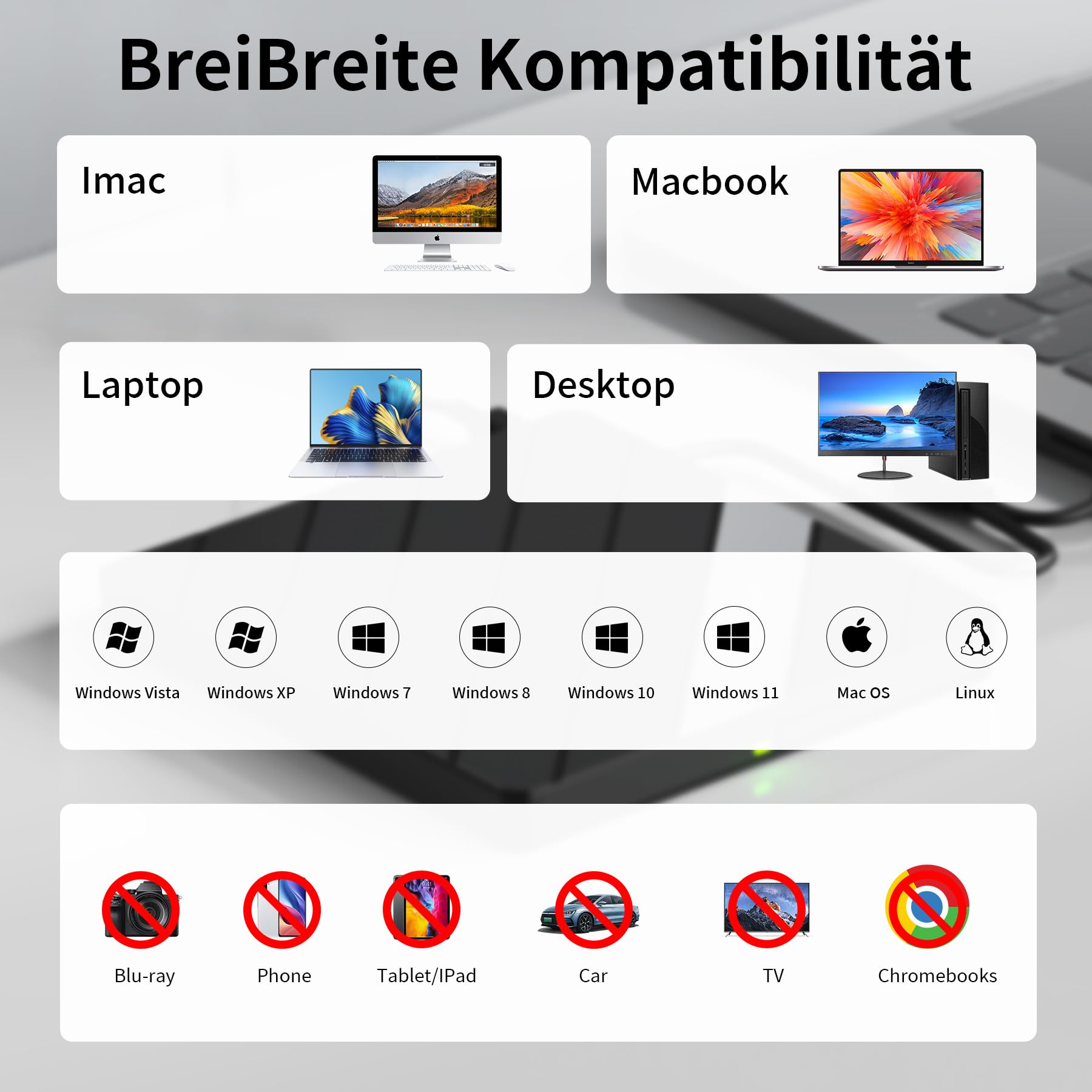 Alxum Externes DVD Laufwerk USB C 3.0 CD Laufwerk extern USB für Laptop 7