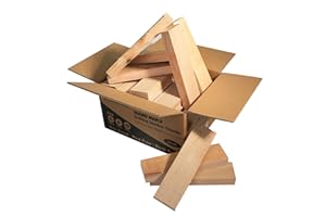 CONSDAN Wood Chips for Smoker, USA Grown Hard Maple Pizza Oven Wood, BBQ Cooking Natural Wood Chunks, Kiln Dried Firewood, Smoking Wood Chips, All Natural Smoker Blocks for Smoking Meat (12 LBS)