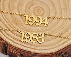 GR859C Birth Year Necklace Old English Number 2007