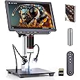 Dcorn 4K Digital Microscope - 2000X Magnification, 8" Coin Microscope with 52MP Camera Sensor, Microscope for Adults for Soldering, Full Coin Observation, 64GB TF Card & Coin Guidebook Included