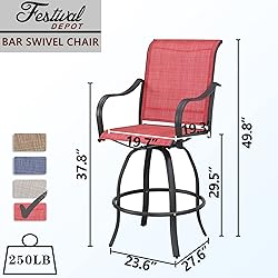 Festival Depot 6pcs Patio Dining Set Bar Height