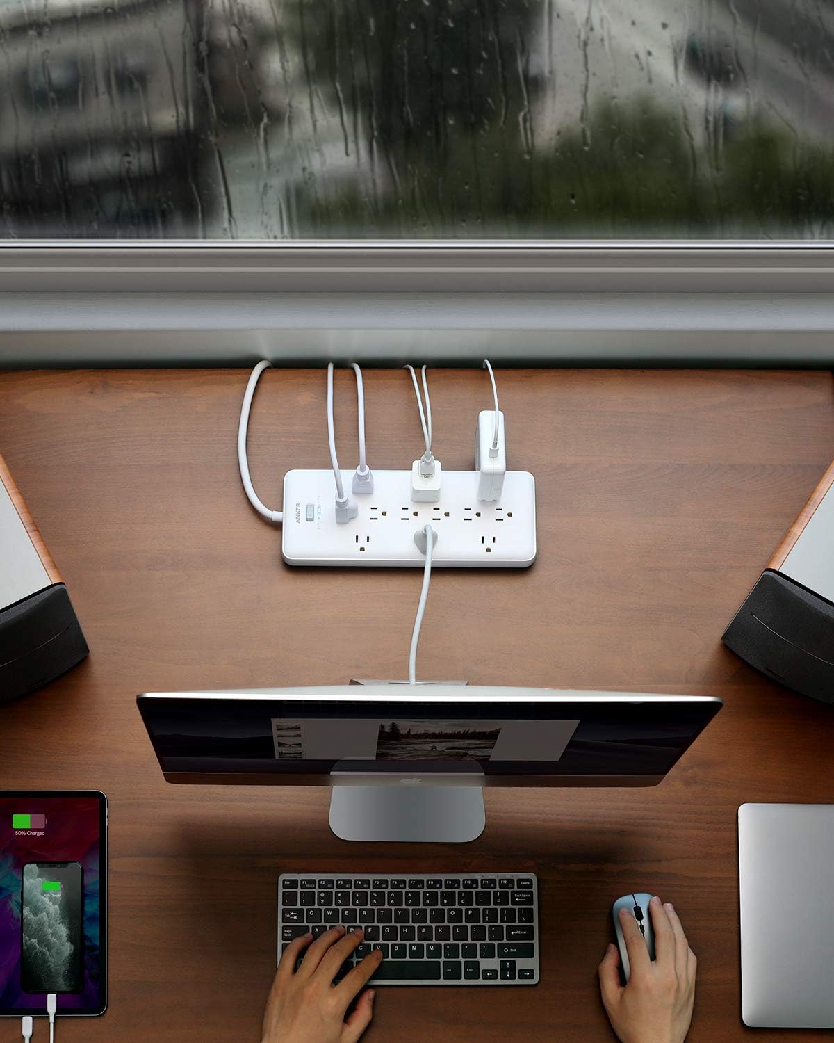 Anker Power Strip Surge Protector (2 × 4000 Joules), PowerExtend Strip 12 Outlets with Flat Plug, 1875W Output, 6ft Extension Cord, Dual Surge Protection for Office, Home: Electronics