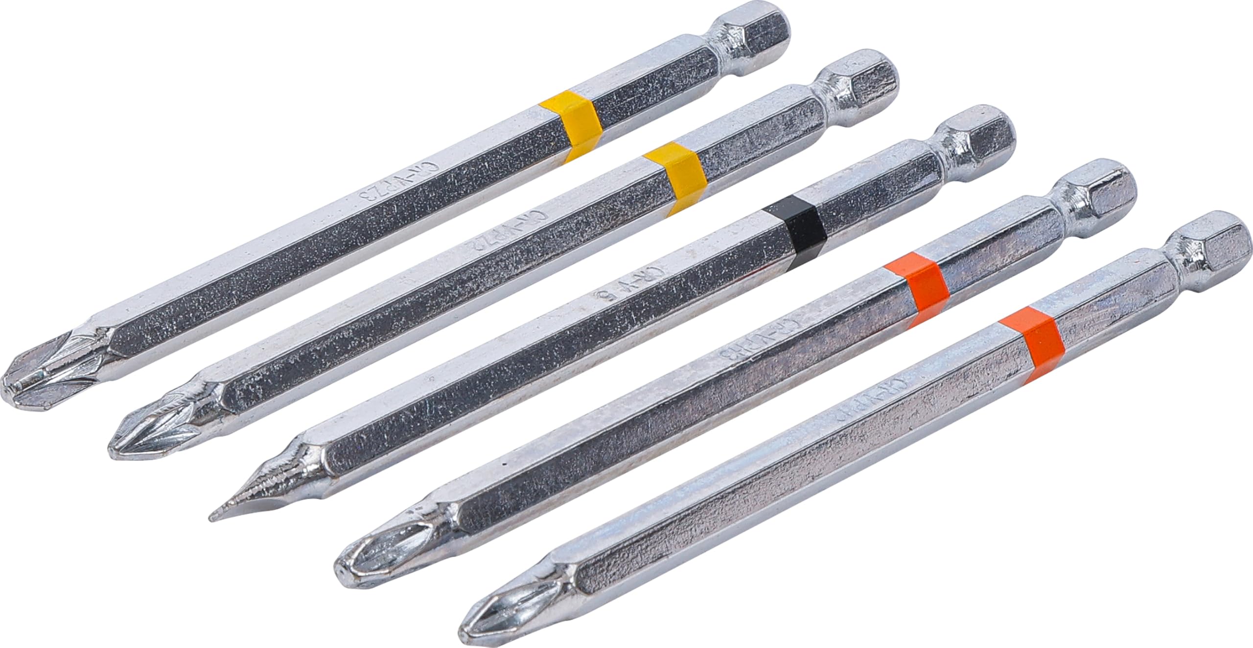 BGS DIY 4832 | Bit-Set | 6.3 mm (1/4") Drive | Cross Slot PH, PZ, SL | 110 mm Length | 5 pcs. — image 1