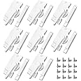 Qunclay 8 Pack Cam Action Window Sash Locks and Keeper, White Window Latch Security Lock Sliding Parts and Hardware for Double Hung, Vertical and Horizontal Sliding