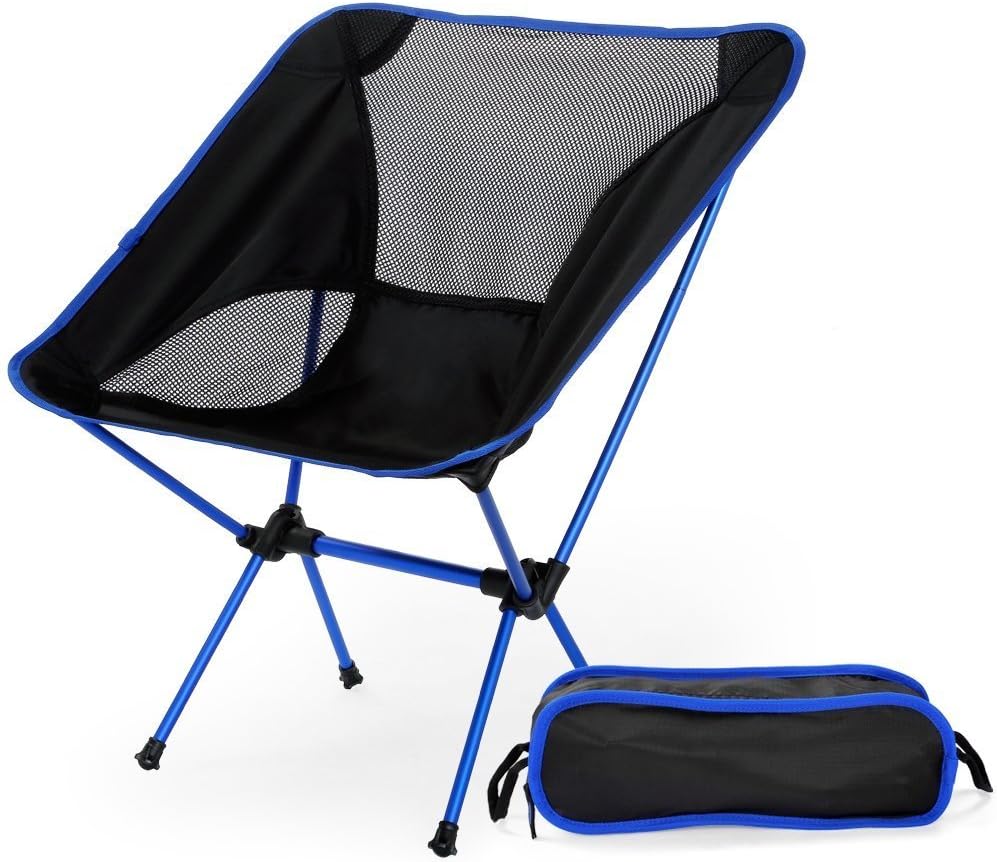 Sxinga Folding Portable Camping Chair For Women Kids Men Ultralight Fishing Chair 330 lb Capacity for Hiking Camping Garden Beach Picnic Festival