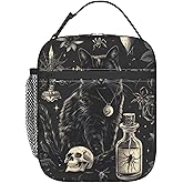 cromcu Goth Insulated Lunch Box for Women Men Goth Lunch Bag for Work,Picnic,Travel,Hiking,Beach Polyester