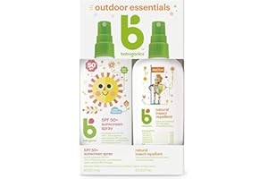 Babyganics 50 SPF Baby Sunscreen Spray and Bug Spray | Octinoxate & Oxybenzone Free | DEET Free, 6oz each, Combo 2 Pack