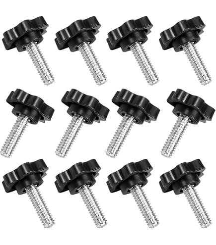 1/4-20 X 1/2 Stainless Steel Thumb Screws – 12 Pack Knurled Round Head Thumbscrew By Romans Cine Gear