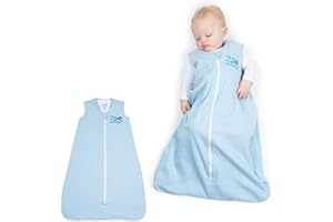 MAGIC SLEEPSUIT Baby Merlin's Magic Dreamsack - 100% Cotton Wearable Blanket Sleep Sack - Winter Baby Sleep Sack for 6-12 Months Babies - Promotes Restful Sleep and Liberty of Movement - Blue