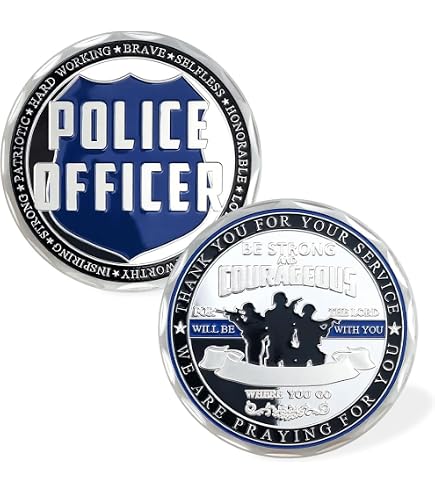 St. Michael Patron Saint Of Law Enforcement Keychain Coin - Hero's Valor Prayer & Thin Blue Line - View #3