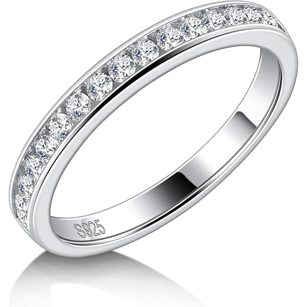 Stainless Steel Couple's Wedding Band Set - Sandblast Finish, Grooved Channel Design