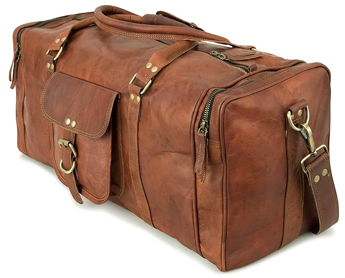 Berliner Bags New York Weekender Leder Reisetasche 30l Qualität Vintage Design Damen Herren Braun Groß 55x40x20