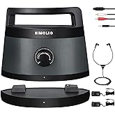 SIMOLIO Digital Assisted Hearing Amplifier Wireless TV Speaker w/Optical in, TV Audio Assistance, Portable Speaker for Smart 