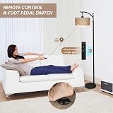 Rayofly Arc Floor Lamp with Dimmable LED Bulb Remote Dimmer Tall Black view 6