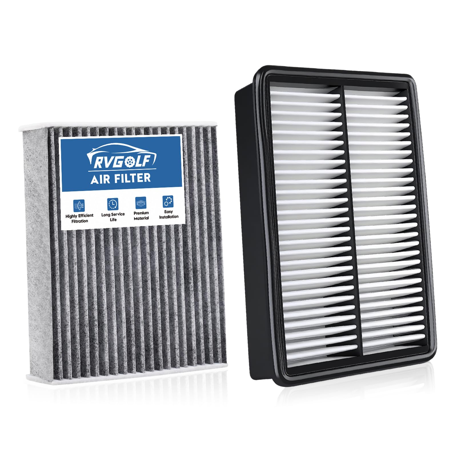 RVgolf Engine+Cabin Air Filters Fit for 2016-2018
