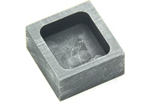 JIUDANI Graphite Ingot Mold, Melting Casting Mould, Silver Ingot, for Gold Silver Aluminum Copper Brass Zinc Plumbum and Alloy Metals,(25x24x12mm-40g Gold; 21g Silver)