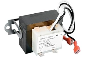 HEETHYCOOL 120V to 24V Transformer for Goodman Amana HVAC Furnace Transformers Replacement Part 0130M00140S Primary 120V WHT BLK Secondary 24V 40VA Heater HVAC Multi Tap Class 2 Control with Foot Mount