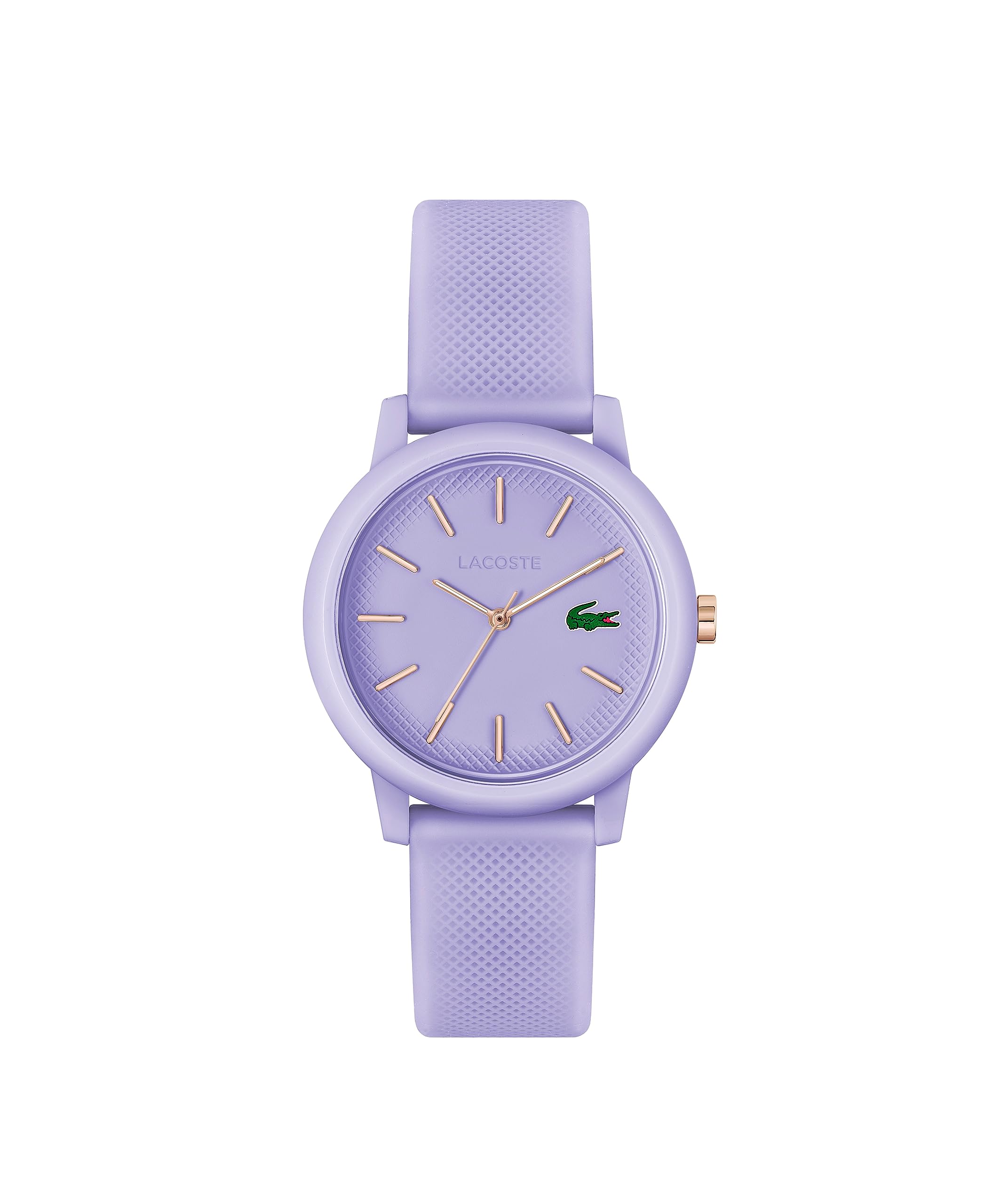 Lacoste 12.12 Women's TR90 Quartz Watch with Lilac Rubber Strap, Lilac ...