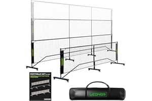 Leonor 6 in 1 - Multi Sport Net - Pickleball, Badminton, Tennis, Volleyball Net - Regulation Size 22ft & Half Court 11ft - Pa