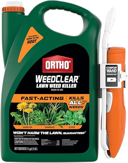 Amazon Com Ortho Weedclear Lawn Weed Killer Ready To Use With Comfort Wand Weed Killer For Lawns Crabgrass Killer Also Kills Chickweed Dandelion Clover More Fast Acting Weed Killer Spray