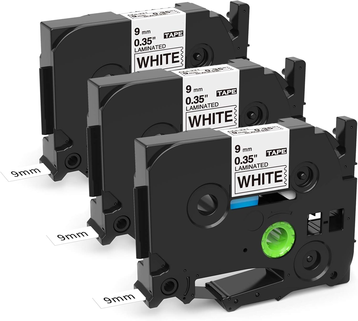 MarkField Compatible Label Tape Replacement for Brother Ptouch TZ TZe-221 Label Maker Tape PT-H105 H101C H100LB/R GL200 PT-1000 1010 D400 D200 E100