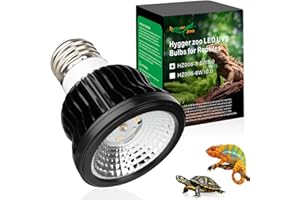 Hygger zoo High Intensity UVB Reptile Light Bulb 5.5W 5.0 Full Spectrum UVA UVB for Reptiles simulating Sunlight Promote Synthesis of Vitamin D3 in Reptile Pets for Turtle,Lizard,Bearded Dragon
