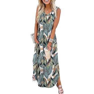 summer dresses ladies amazon PRETTYGARDEN Women's Summer Dresses 2026 Sleeveless V Neck Eyelet Hollow Out Swing A Line Beach Vacation Sun Dress (Army Green,Small) at Amazon Women's Clothing store