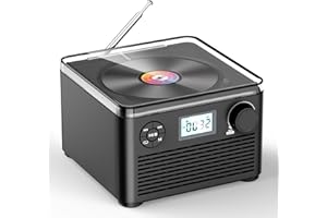 KUEPHOM Portable CD Player with Speakers Dual,Rechargeable CD Player Bluetooth,Boombox CD Player with FM Radio,Plays CD/MP3 Disc/USB/TF,Headphone Jack,Charger Included.