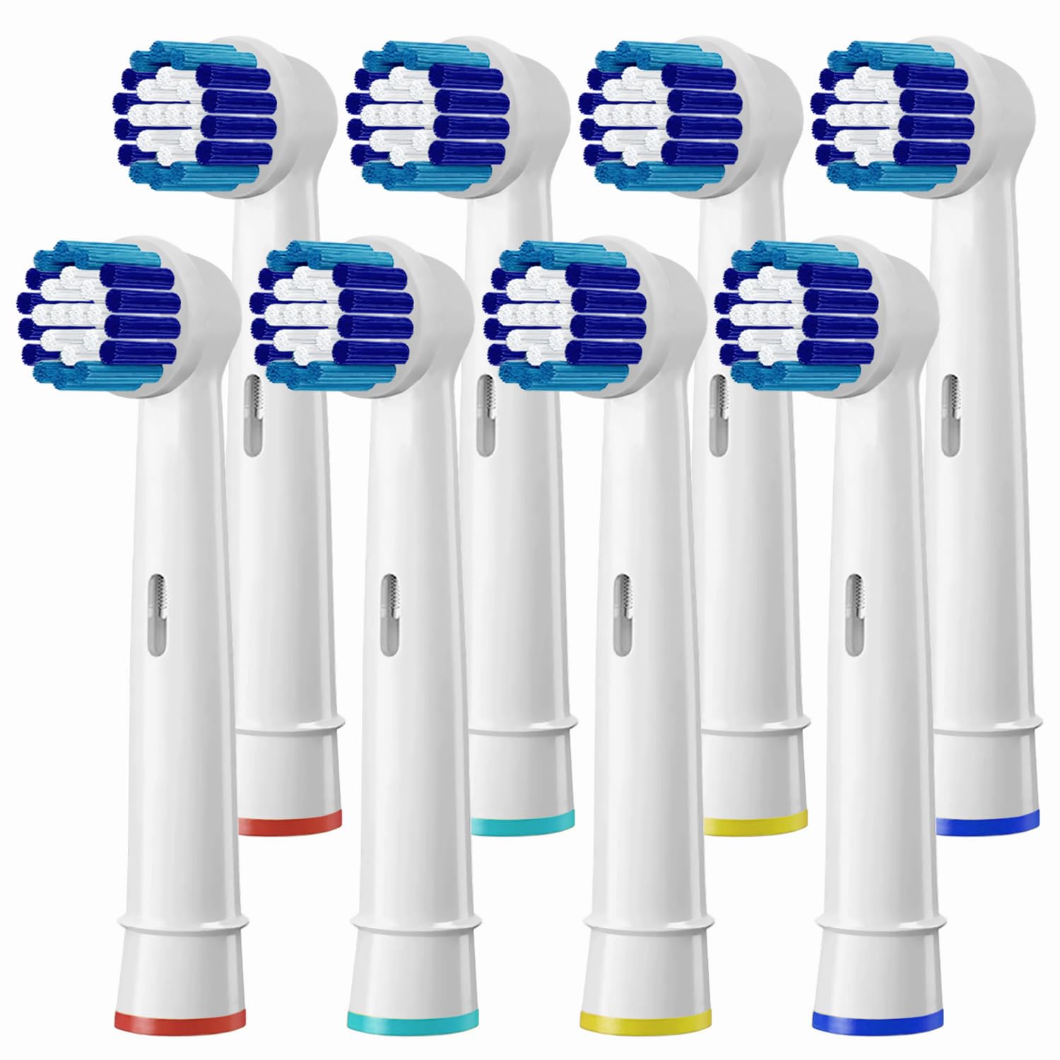 8 Pack Replacement Brush Heads Compatible Toothbrush Heads for Braun Oral B Professional Care 500 600 1000 2000 2500 3000 5000 7000 and More Vitality Pro Smart Genius Electric Toothbrushes